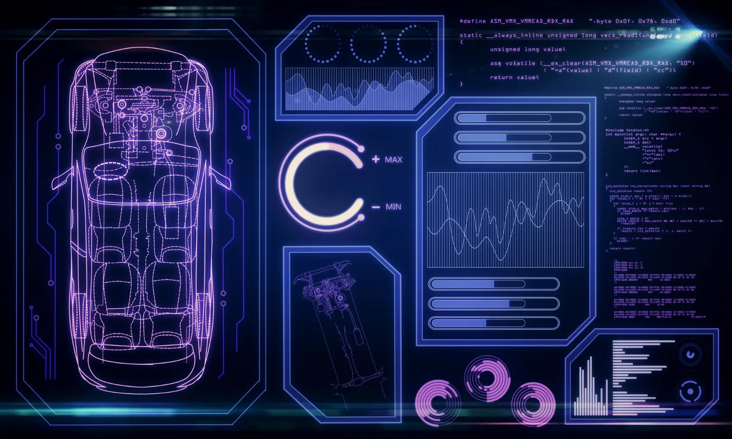 Interface utilisateur futuriste et immersive